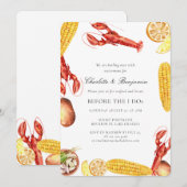 Elegant Script Engagement Party 招待状 (正面/裏面)