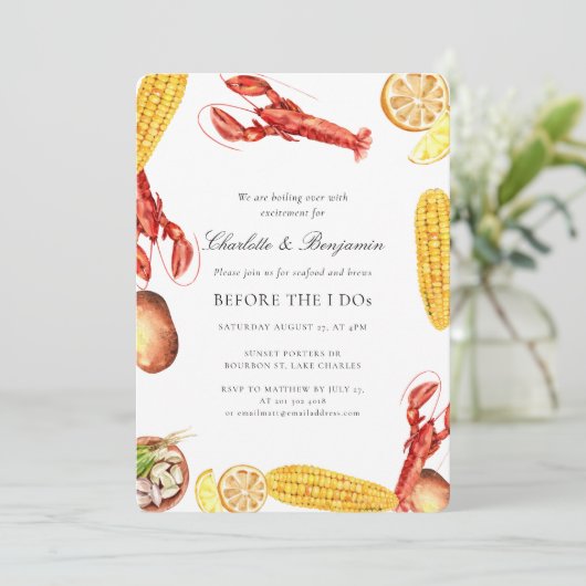 Elegant Script Engagement Party 招待状 (スタンド正面)