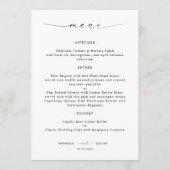 Elegant Script Engagement Wedding or Bridal Shower メニュー (正面)