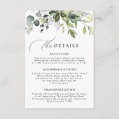 Elegant Script Eucalyptus Greenery QR Code Wedding エンクロージャーカード (正面)