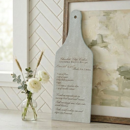 Elegant Script Family Recipe Blue カッティングボード