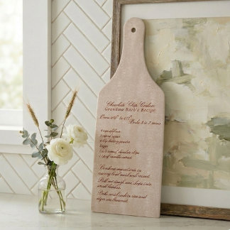 Elegant Script Family Recipe Ivory カッティングボード