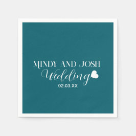 Elegant Script floating heart スタンダードカクテルナプキン