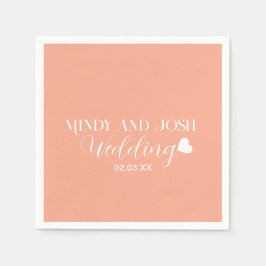 Elegant Script floating heart スタンダードカクテルナプキン