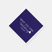 Elegant Script floating heart スタンダードカクテルナプキン (角)