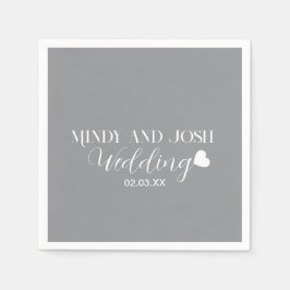 Elegant Script floating heart スタンダードカクテルナプキン