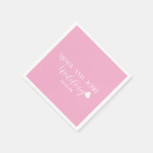 Elegant Script floating heart スタンダードカクテルナプキン (角)