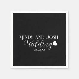 Elegant Script floating heart スタンダードカクテルナプキン