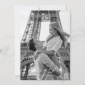 Elegant Script Font Photo Save the Date セーブザデート (正面)