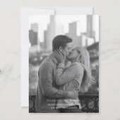 Elegant Script Font Photo Save the Date セーブザデート (裏面)