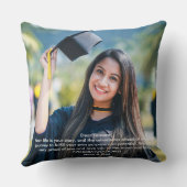 Elegant Script Graduate 2 Photograph Keepsake Thro クッション (裏面)