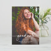 Elegant Script Graduate 5 Photo Collage Graduation 案内状 (スタンド正面)