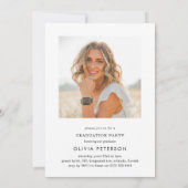 Elegant Script Graduate Arch Photo Graduation 招待状 (裏面)