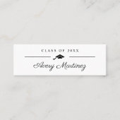 Elegant Script Graduate Cap Name Card コーリングカード (正面)