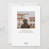 Elegant Script Graduation Photo Card | Annoucement 招待状 (裏面)