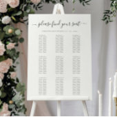 Elegant Script Guest List Wedding Seating Chart ポスター