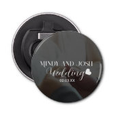 Elegant Script Heart Photo  栓抜き (正面)