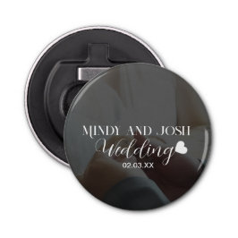 Elegant Script Heart Photo  栓抜き