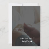 Elegant Script Heart Two Photo 招待状 (正面)