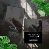 Elegant Script Heart Two Photo  招待状