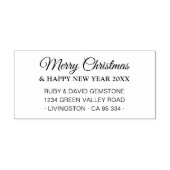 Elegant Script Holiday Return Address  ラバースタンプ (インプリント)