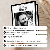 Elegant Script In Loving Memory Photo Memorial プログラム