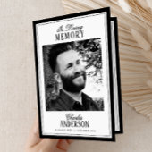 Elegant Script In Loving Memory Photo Memorial プログラム