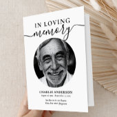 Elegant Script In Loving Memory Photo Memorial プログラム