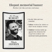 Elegant Script In Loving Memory Photo Memorial 横断幕