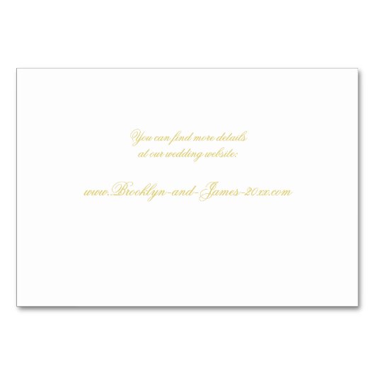 Elegant Script Island Citrus Accommodation Cards テーブルナンバー (裏面)