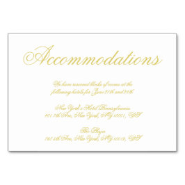 Elegant Script Island Citrus Accommodation Cards テーブルナンバー
