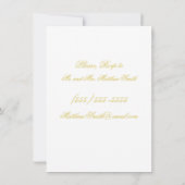 Elegant Script Island Citrus Wedding Rehearsal 招待状 (裏面)