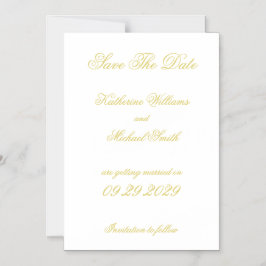 Elegant Script Island Citrus Wedding Save The Date マグネット招待状
