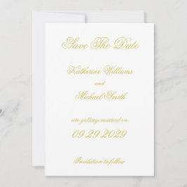 Elegant Script Island Citrus Wedding Save The Date 招待状