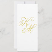 Elegant Script Island Citrus Yellow Wedding Invite 招待状 (裏面)