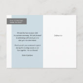 Elegant Script Just Married Elopement Photo 案内ポストカード (裏面)