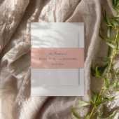 Elegant Script Light Coral Rococo Wedding 招待状ベリーバンド
