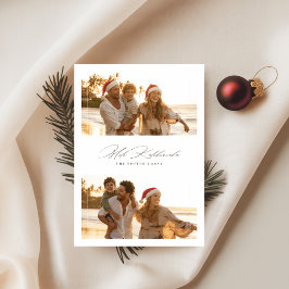 Elegant Script Mele Kalikimaka Beach 2 Photo シーズンカード