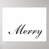 Elegant Script Merry Christmas ポスター (正面)