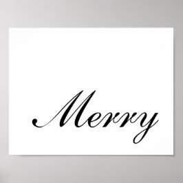 Elegant Script Merry Christmas ポスター