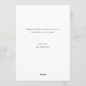 Elegant Script Merry Christmas Family 3 Photo シーズンカード (裏面)