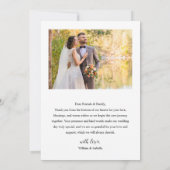 Elegant Script Modern Flat Thank You Card サンキューカード (裏面)