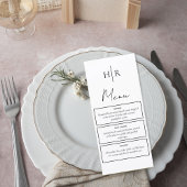 Elegant Script & Modern Serif Reception Menu メニュー