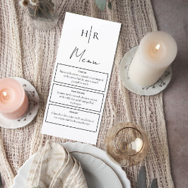 Elegant Script & Modern Serif Reception Menu メニュー