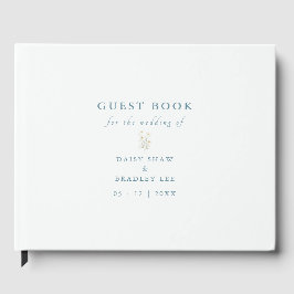 Elegant Script Modern Watercolor Daisy ゲストブック