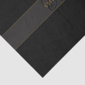 Elegant Script Monogram Black & Gold 薄葉紙 (詳細)