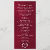 Elegant Script & Monogram - Burgundy Wedding プログラム (裏面)