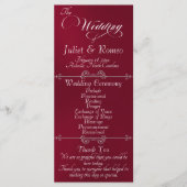 Elegant Script & Monogram - Burgundy Wedding プログラム (正面)