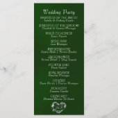 Elegant Script & Monogram - Emerald Wedding プログラム (裏面)