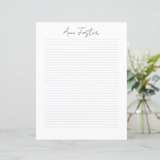 Elegant Script Monogram Personalized Stationery (スタンド正面)